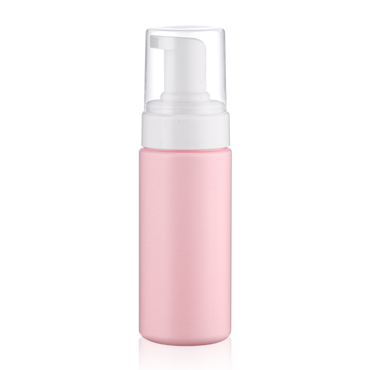 150ml 200ml 250ml HDPE Facial Cleanser Pink Foam Pump Bottle