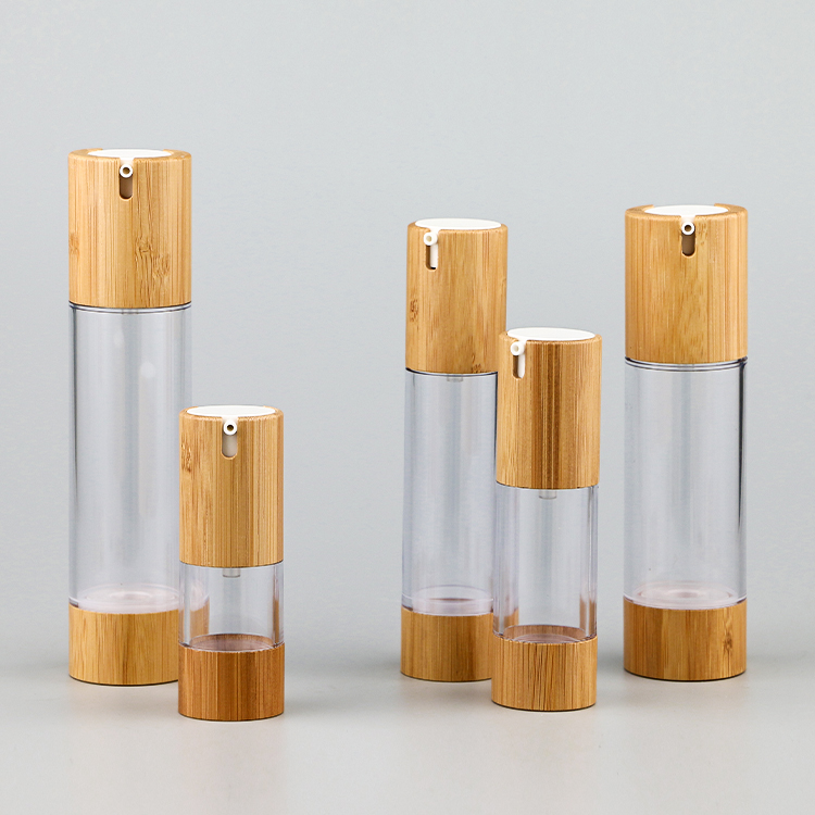 15ml 30ml 50ml 80ml 100ml Bamboo Airless Bottle